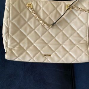 Quilted Satchel with chain straps